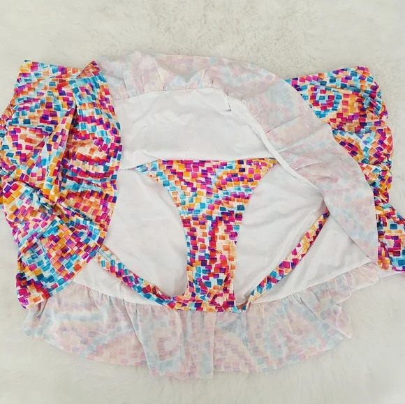 LA BLANCA🐙 Pebble Ruffle Cover-Up Skirt SIZE 18W - Picture 7 of 7